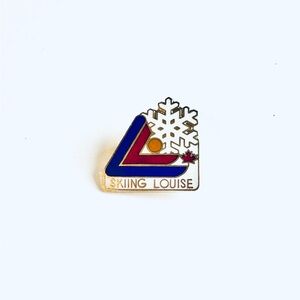 Skiing Louise Enamel Pin